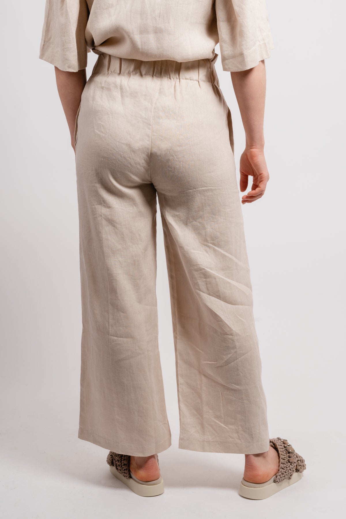 Zoe Linen Pants - Beige