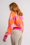 Emma Cardigan - Harlequin Orange
