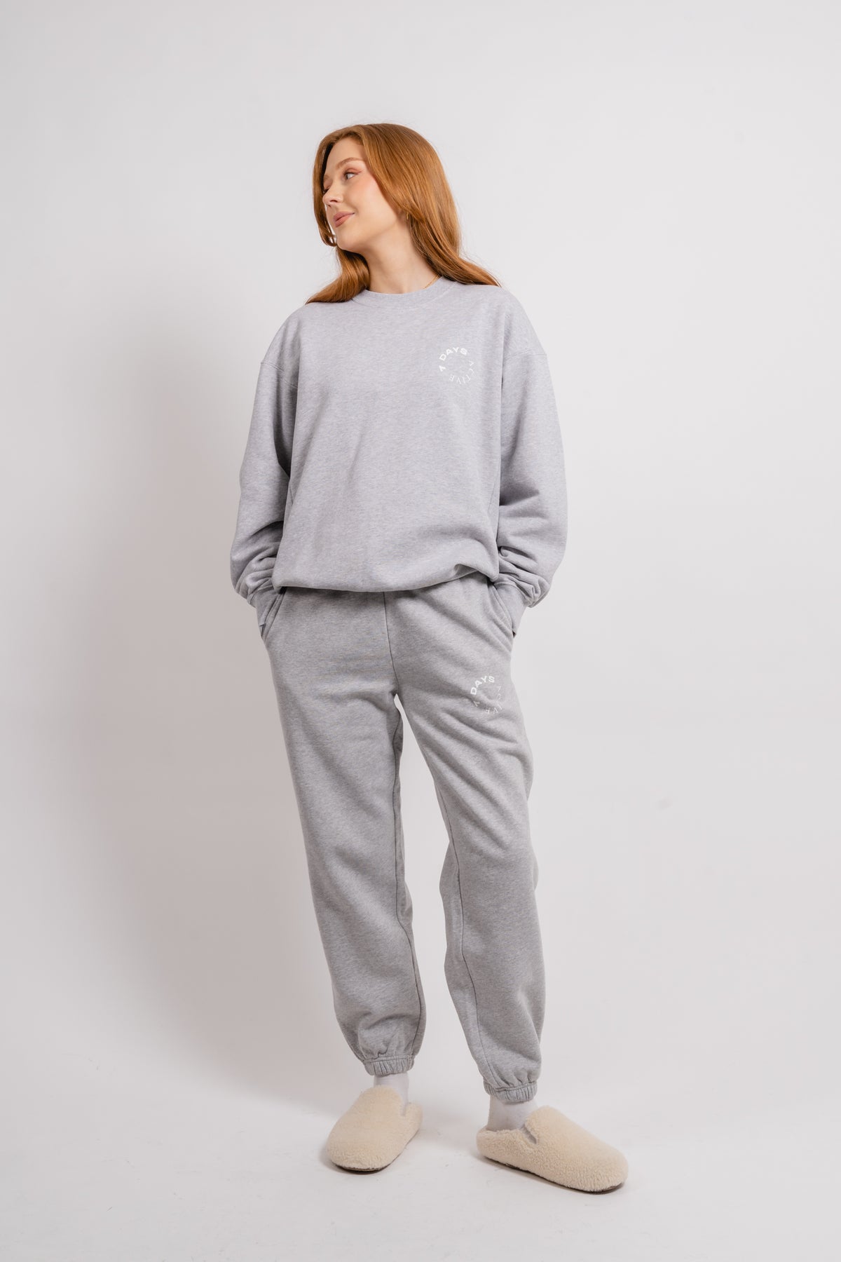 Organic Crew Neck - Melerad grå