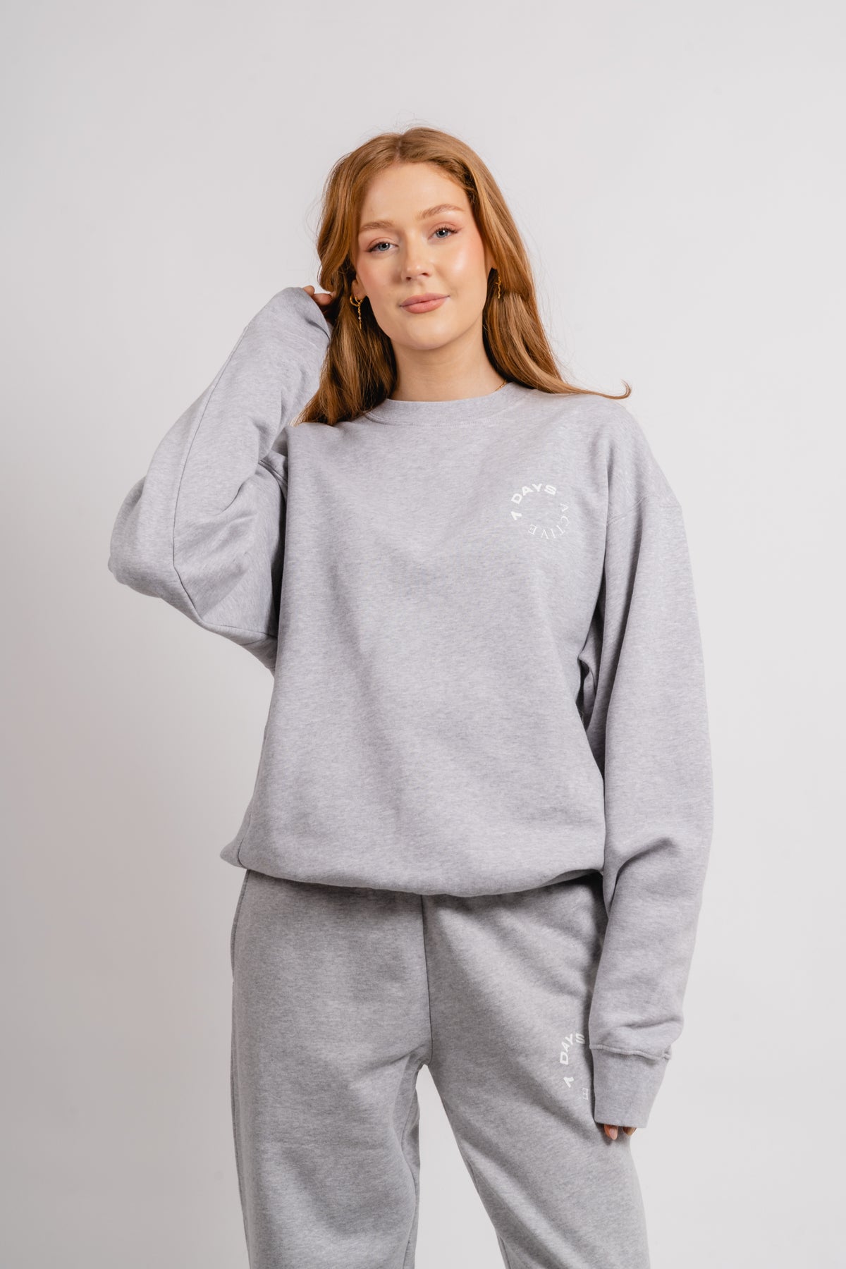 Organic Crew Neck - Melerad grå