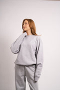 Organic Crew Neck - Melerad grå