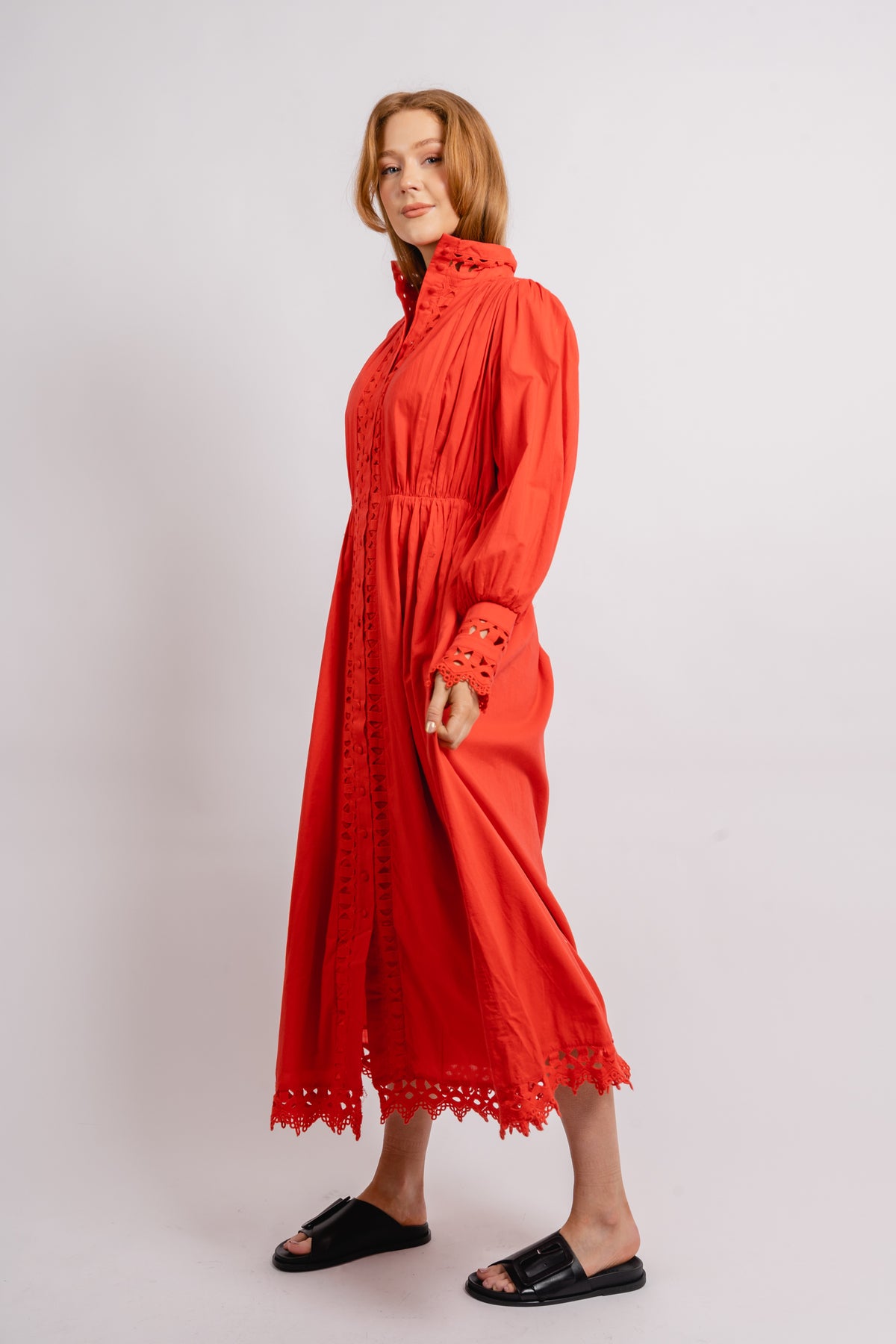 Yastrima LS Long Shirt Dress - Bittersweet
