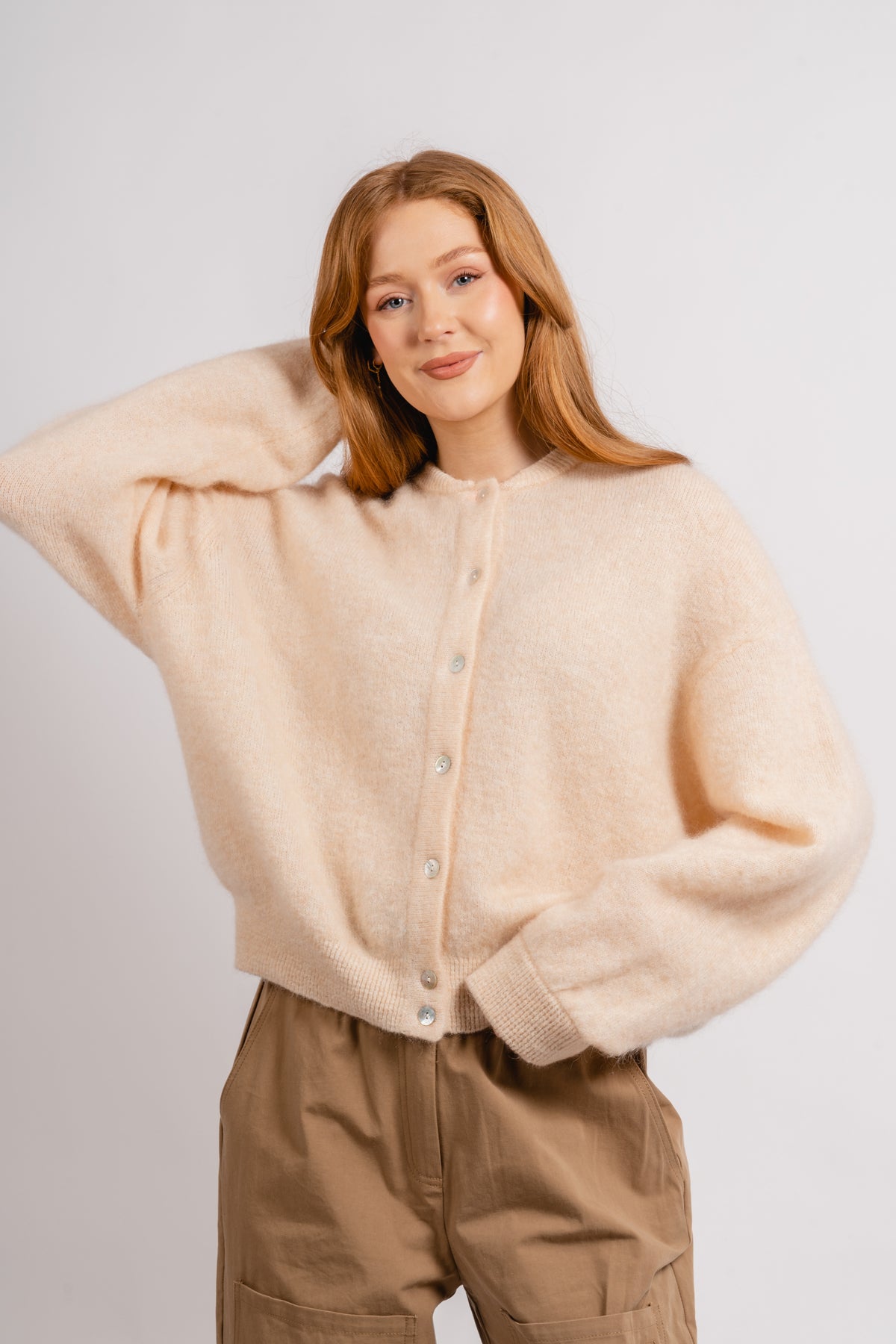 Zabidoo Cardigan - Biscuit Chine