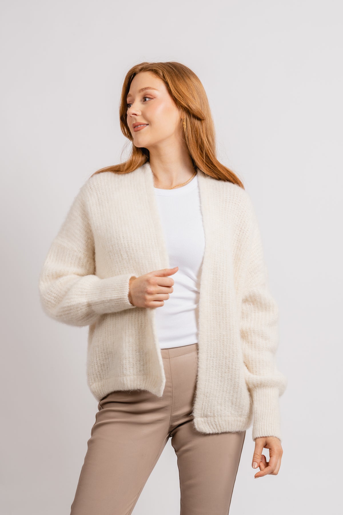 East Cardigan - Pearl Melange