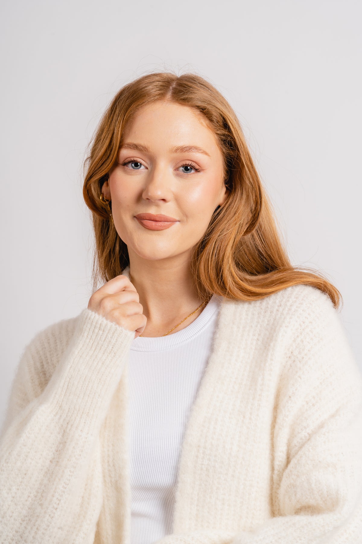 East Cardigan - Pearl Melange