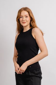 Ribbed Slim Fit Tank Top - Black