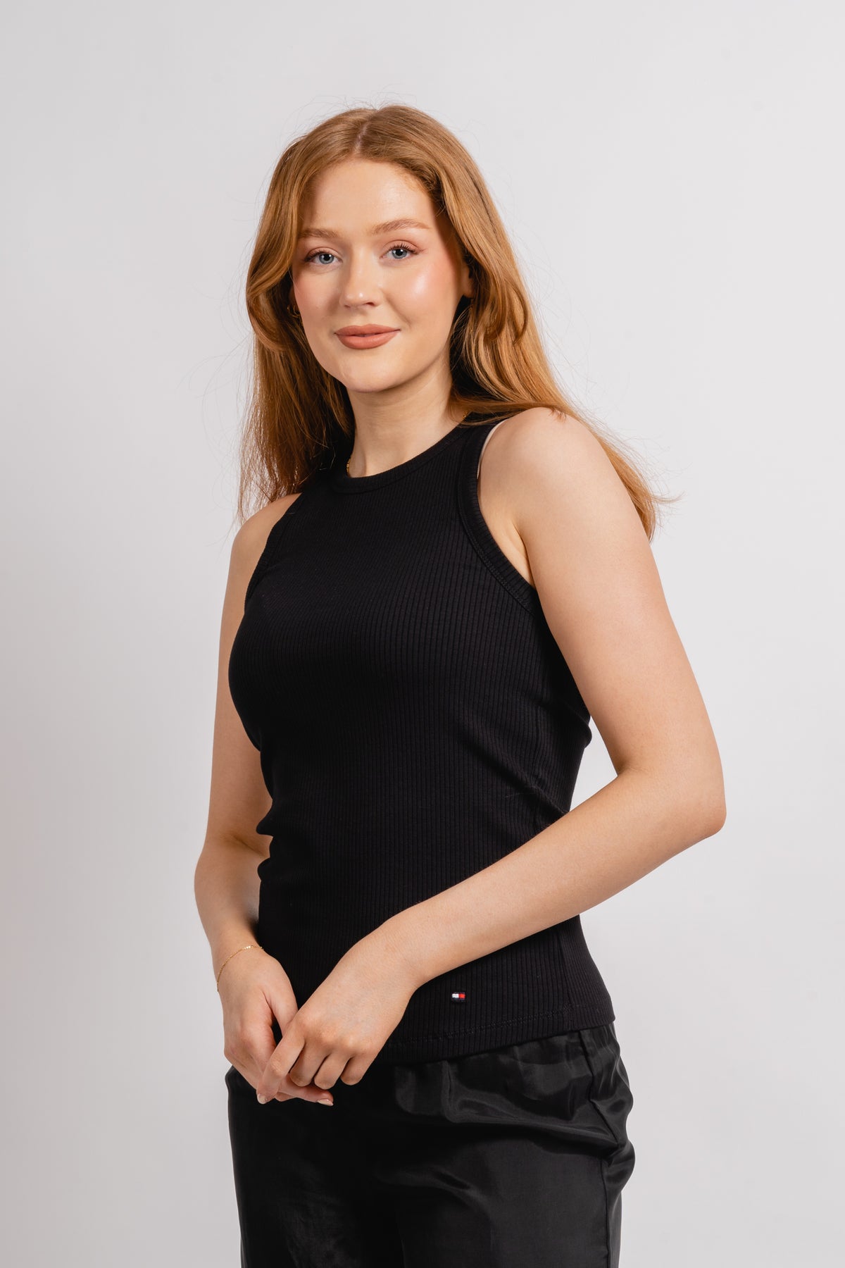 Ribbed Slim Fit Tank Top - Black