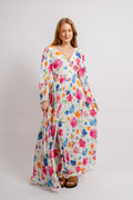 Florissa Dress - White AOP