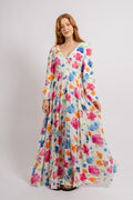 Florissa Dress - White AOP