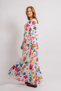 Florissa Dress - White AOP