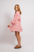 Georgette Mini Dress - Pink Blossom