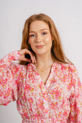 Georgette Mini Dress - Pink Blossom