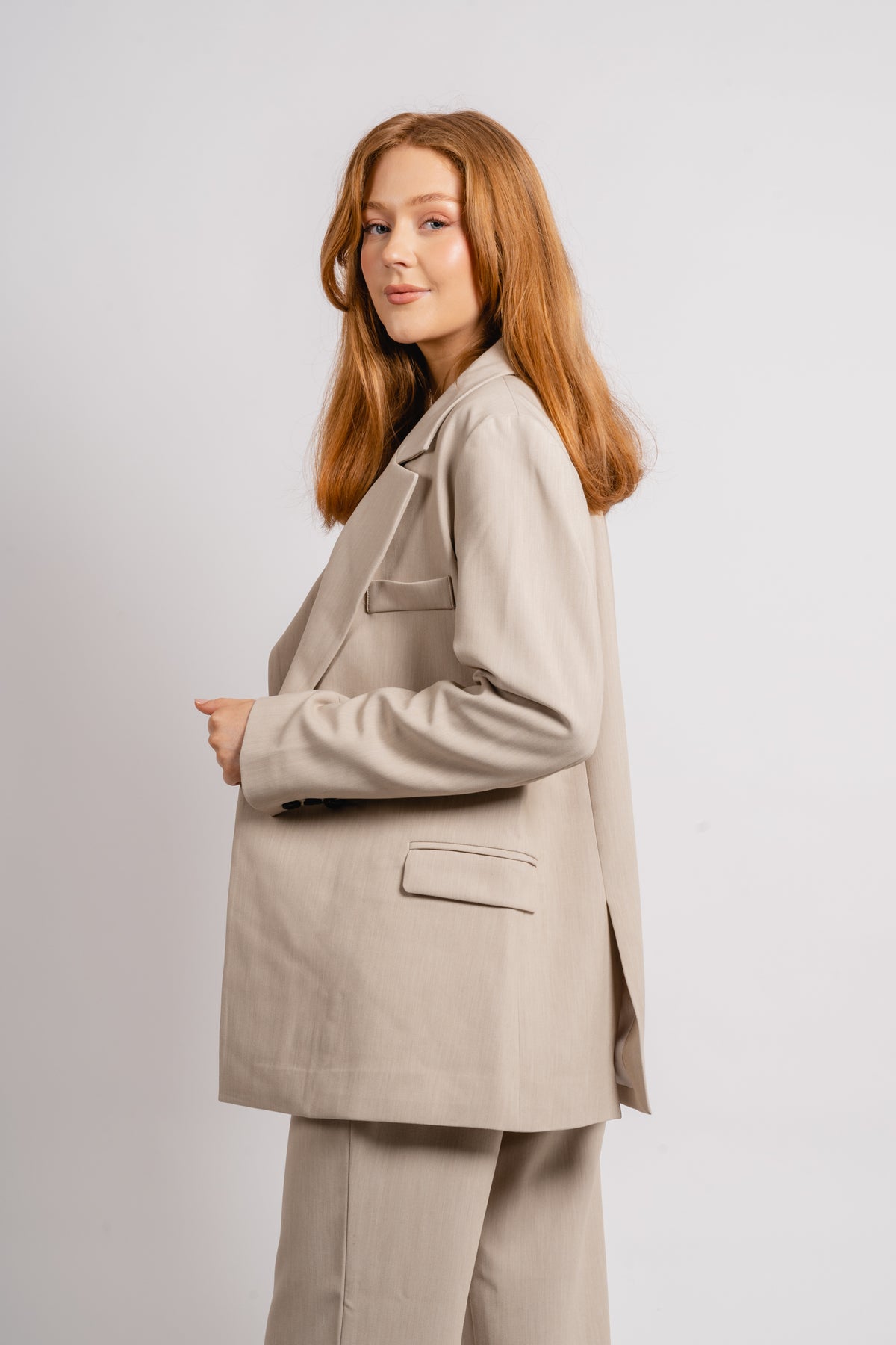 Devaki Blazer - Sand Melange