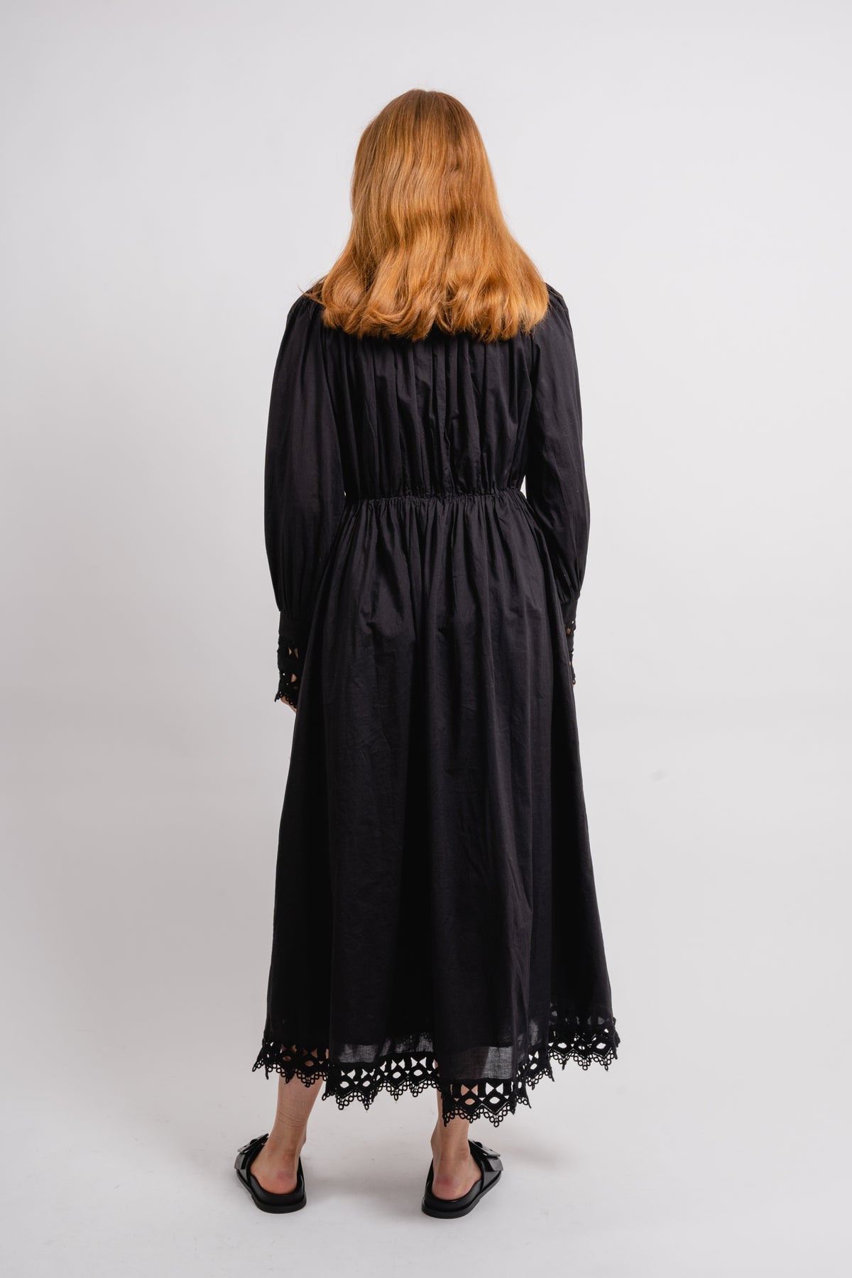 Yastrima LS Long Shirt Dress - Black