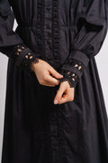 Yastrima LS Long Shirt Dress - Black