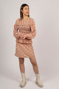 Lunna Warm Floral Skirt - Pink
