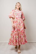 Cotton Slub Midi Dress - Daisy Garden