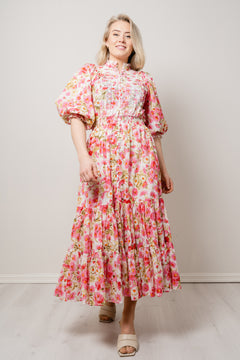Cotton Slub Midi Dress - Daisy Garden