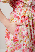 Cotton Slub Midi Dress - Daisy Garden