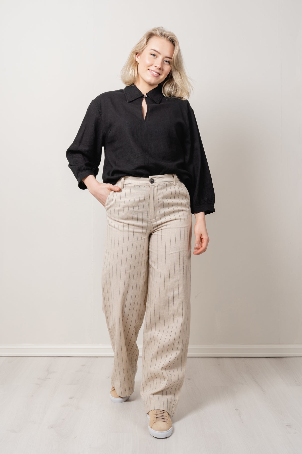 NinnesPW Pants - Black Stripe