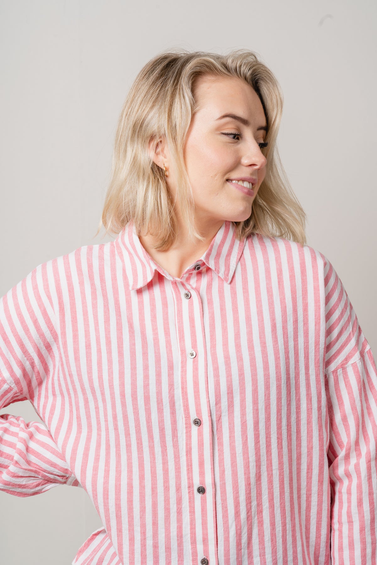 AmosIW Kiko Shirt - Pink Stripe