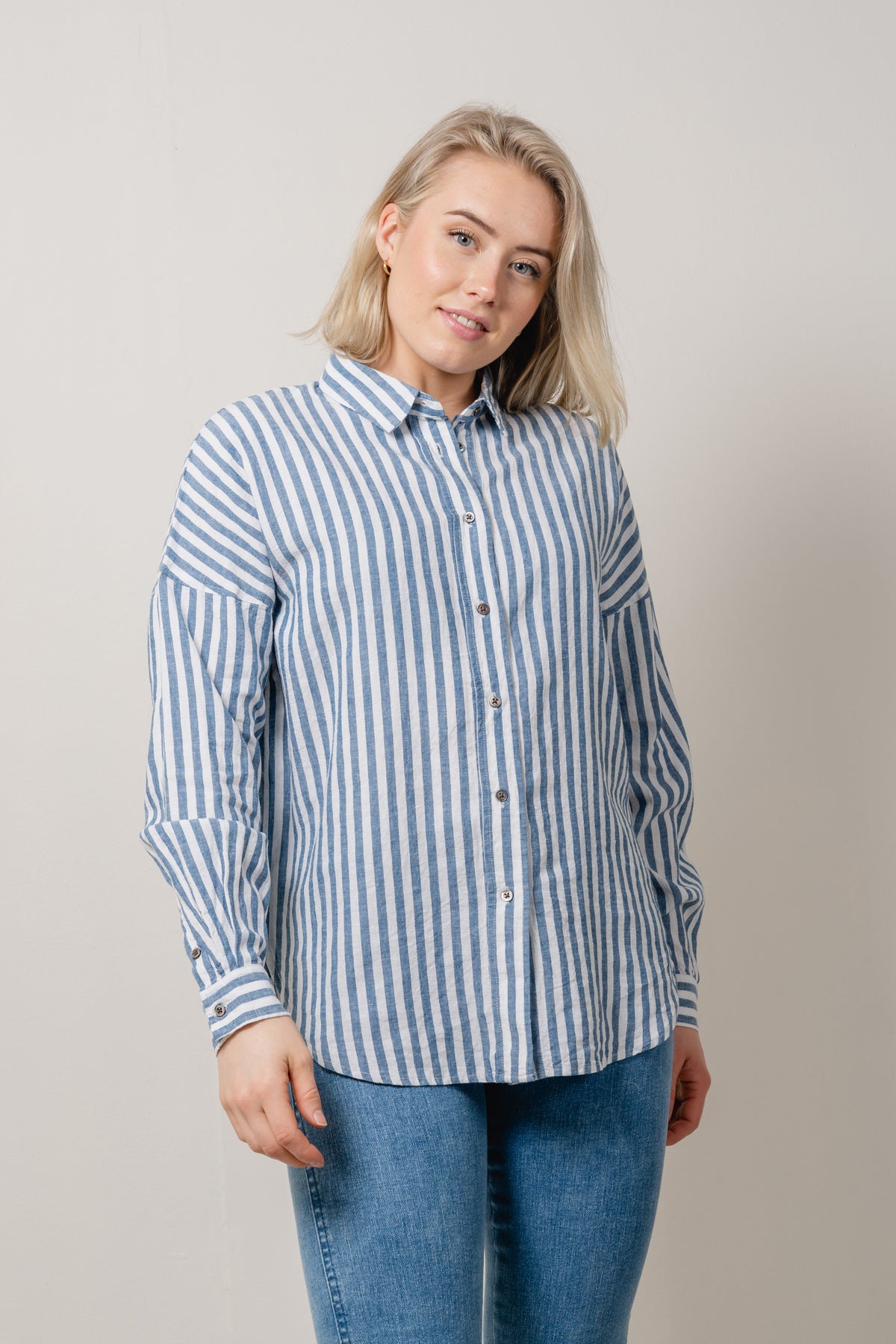 AmosIW Kiko Shirt - Blue Stripes
