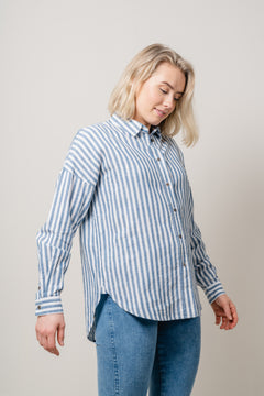AmosIW Kiko Shirt - Blue Stripes