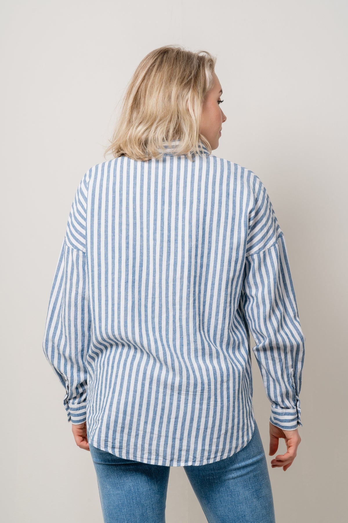 AmosIW Kiko Shirt - Blue Stripes