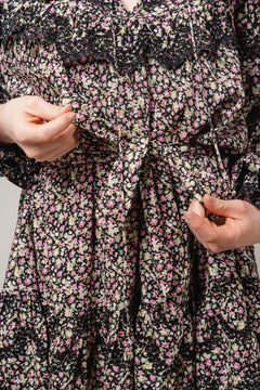 Lana Dress - Black Print
