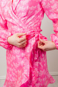 Linda klänning - Bow Pink