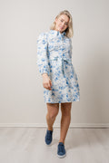 Berta Dress - Blue Flower Garden