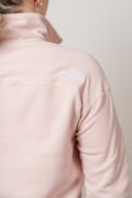 W 100 Glacier Cropped 1/4 Zip - Pink Moss