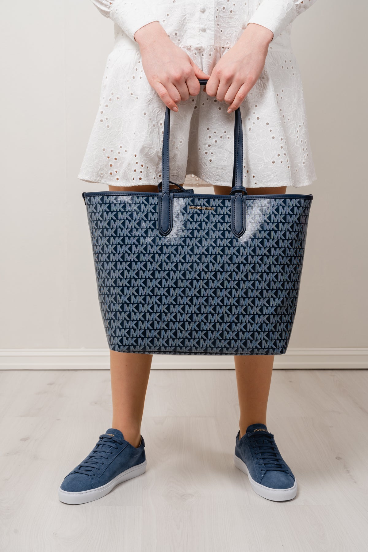 Eliza Large EW Open Tote Bag - Navy