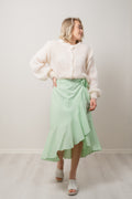 Yastia HW Midi Wrap Skirt - Summer Green