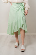 Yastia HW Midi Wrap Skirt - Summer Green