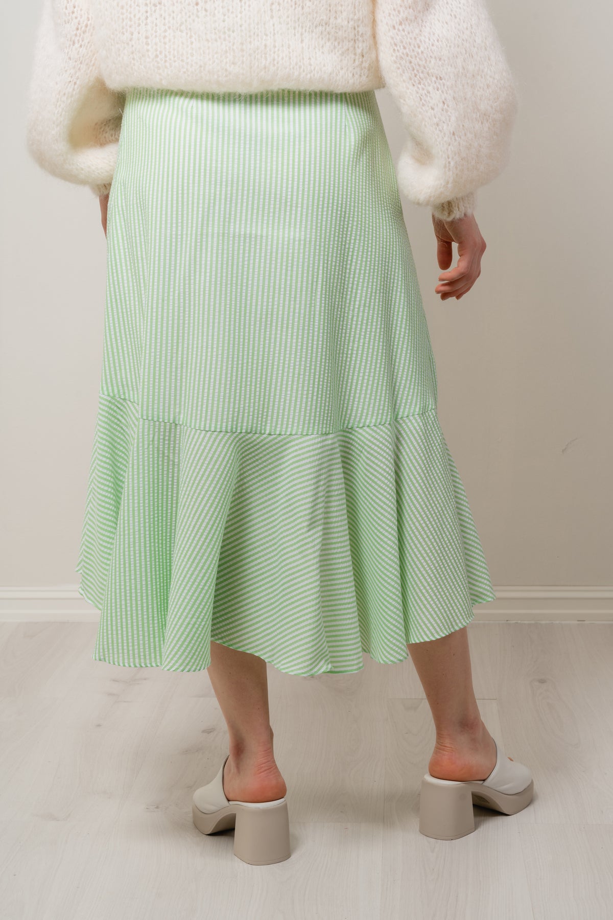 Yastia HW Midi Wrap Skirt - Summer Green
