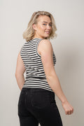 DagnaIW Striped Tank - Black/Whisper White