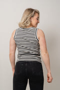 DagnaIW Striped Tank - Black/Whisper White