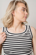 DagnaIW Striped Tank - Black/Whisper White