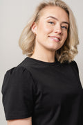 Janine Puff Tee - Black