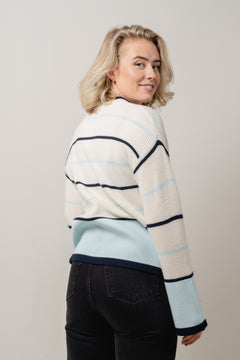 Kaina Jilli Pullover - Egret/Sky Cap