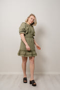 Leandra Dress - Oil Green