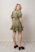 Leandra Dress - Oil Green