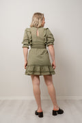 Leandra Dress - Oil Green