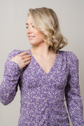 Hawaii Midiklänning - Purple Flower Print
