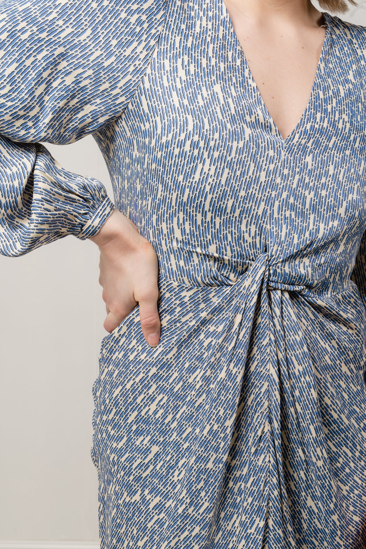 Rattan Dress - Cornflower Blue