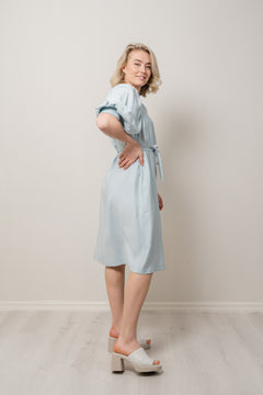 Joanita 3/4 Dress - Blue Stp