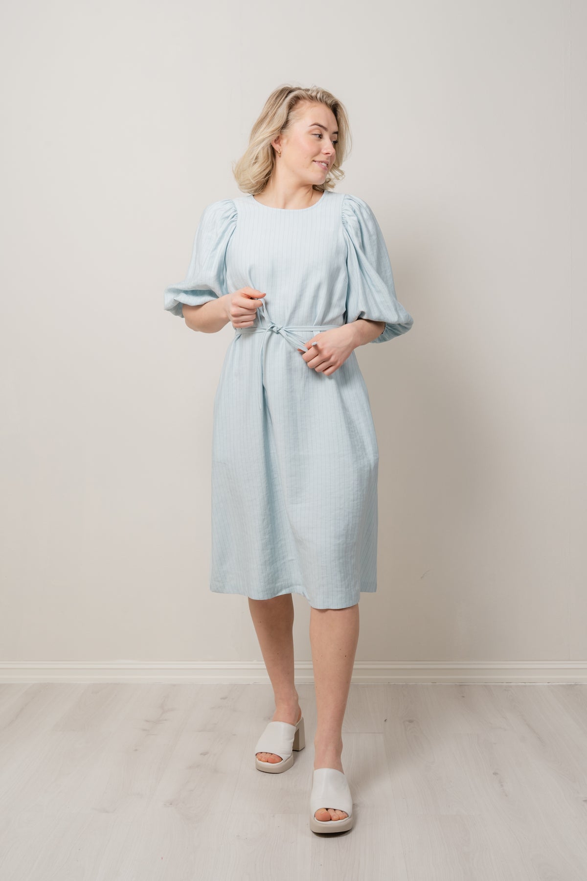 Joanita 3/4-klänning - Blue Stp
