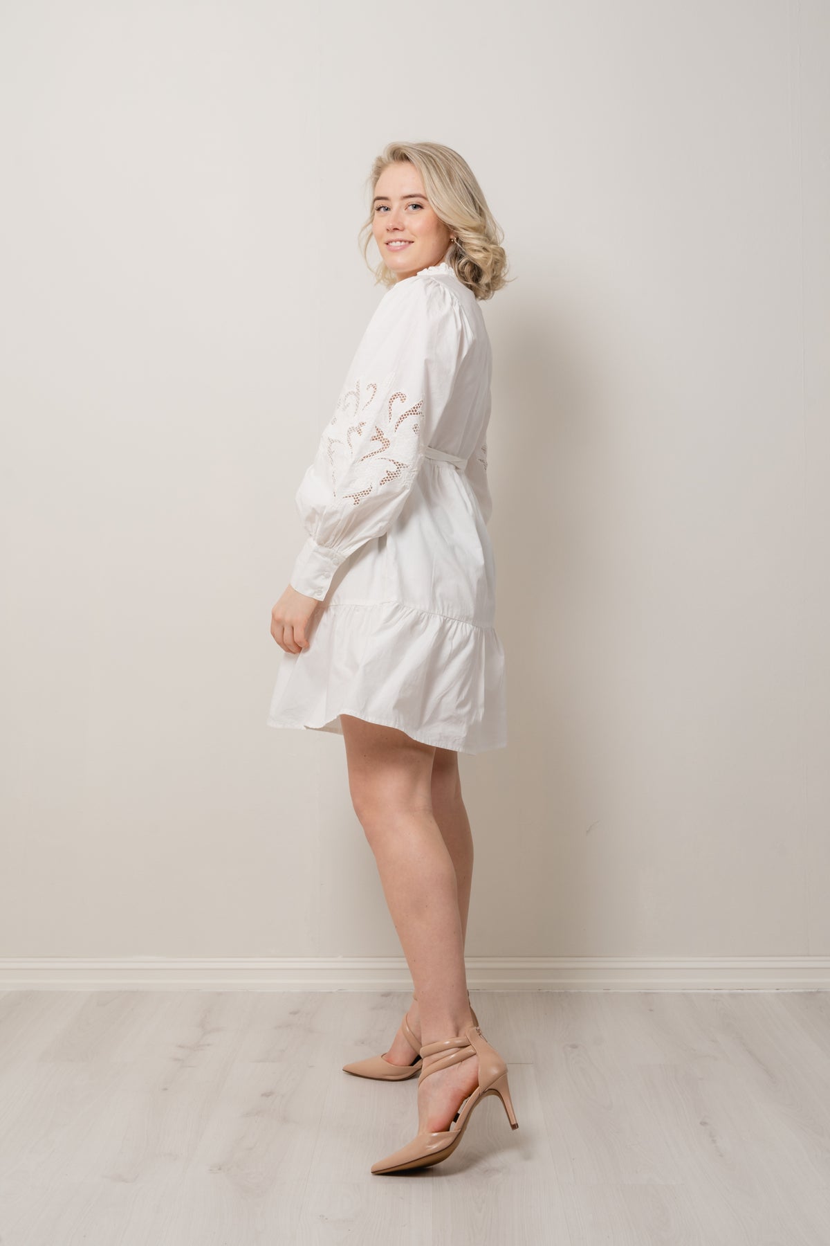 Yaszira LS Shirt Dress - Star White