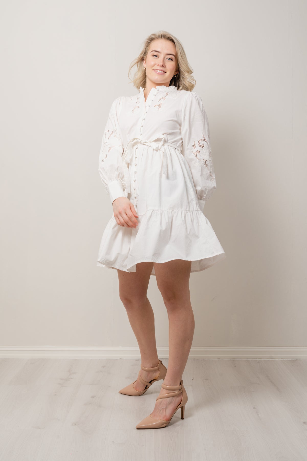 Yaszira LS Shirt Dress - Star White